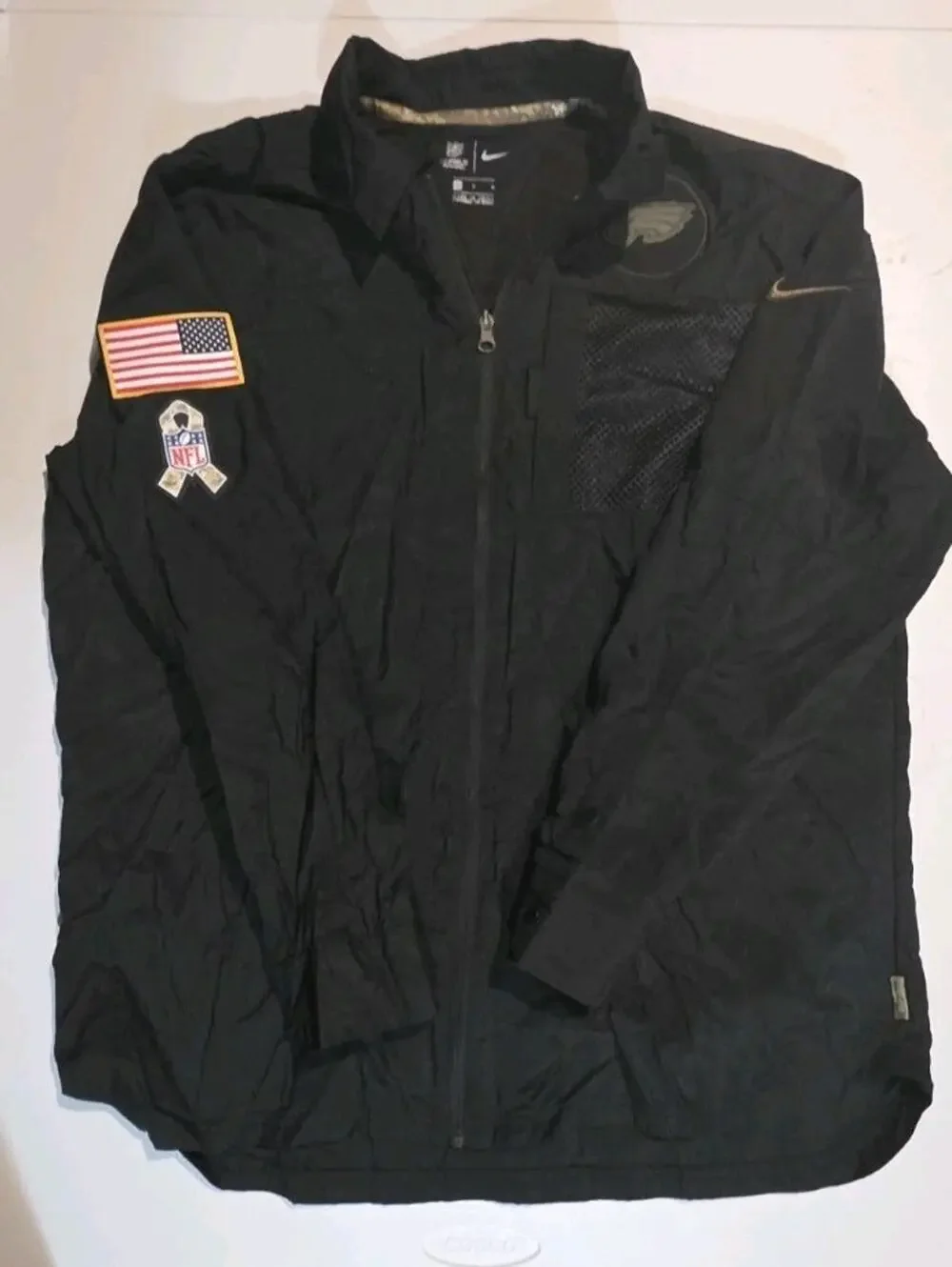 2020 Nike Philadelphia Eagles Windbreaker Jacket Salute to Service Full Zip L